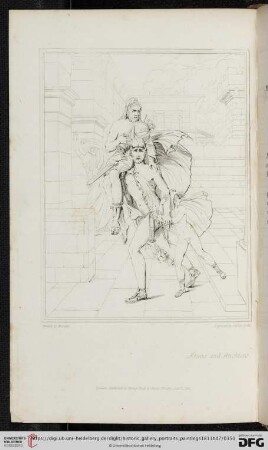 Aeneas carrying his father. Anchises, on his shoulders, to preserve him from the conflagration of Troy