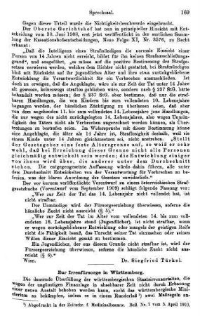 169-172, Zur Irrenfürsorge in Württemberg