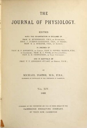 The journal of physiology. 14. 1893