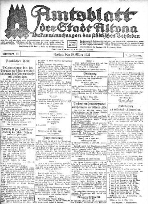 Nummer 10 : Freitag, den 10. März 1922