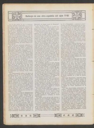 Hallazgo de una obra española del siglo XVIII