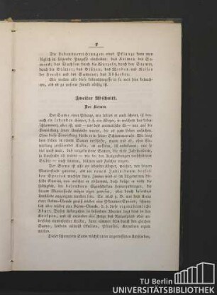 Zweiter Abschnitt. Das Keimen.