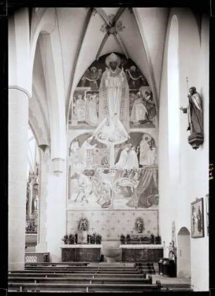 Katholische Kirche; Südlicher Seitenaltar mit Wandbild, nach der Restaurierung