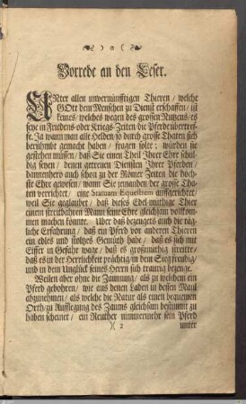 Vorrede an den Leser.