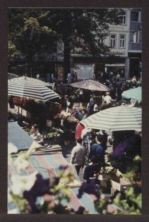 Marktleben 1968. Detmold. Marktplatz