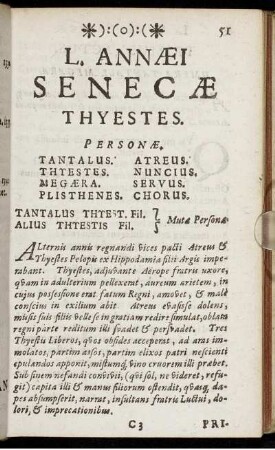 L. Annæi Senecæ Thyestes.