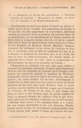VI. - Donations en faveur des monastères. - Nouvelles colonies de Luxeuil. - Monastères de Ruffey, de Saint-Vit, de Vaucluse et de Moutier-Hautepierre