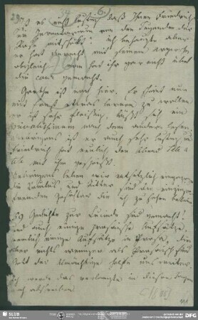 Eigenh. Brief von Dorothea von Schlegel an August Wilhelm von Schlegel, o.O., 1800