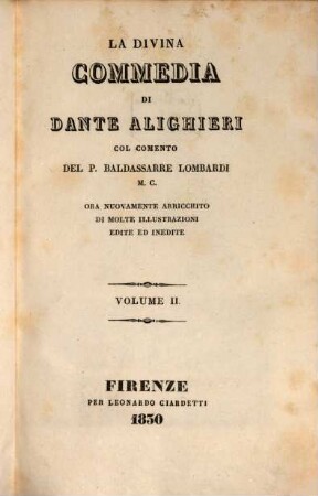 La divina commedia di Dante Alighieri. 2