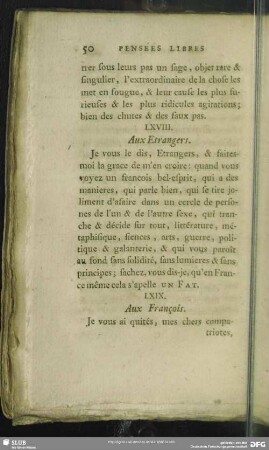 LXIX. Aux Francois