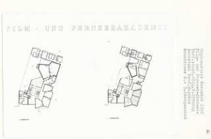Film- und Fernsehakademie, Berlin-Charlottenburg (Diplomarbeit bei Bernhard Hermkes): Grundrisse 2. - 3. Obergeschoss