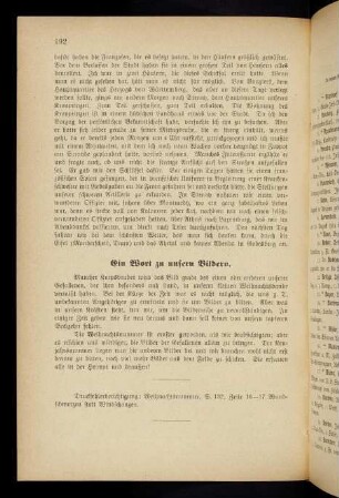 192, Ein Wort zu unsern Bildern