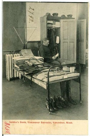 Vancouver, Washington. Soldier`s Bunk,Vancouver Barracks