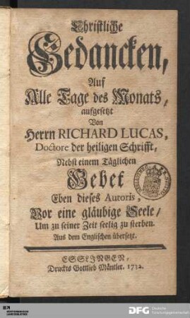 Christliche Gedanken Auf Alle Tage des Monats