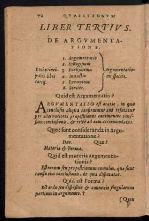 Liber Tertius. De Argumentatione.