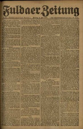 Ausgabe vom Freitag, den 04. Juli 1919.