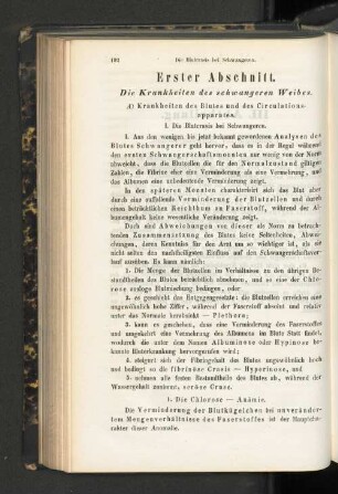 Erster Abschnitt. Die Krankheiten des schwangeren Weibes.