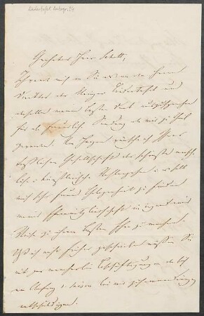 Brief von Ferdinand von Hiller an Franz Schott