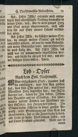 59-64, Lob-Opfer - Ein ander schön Gebett.