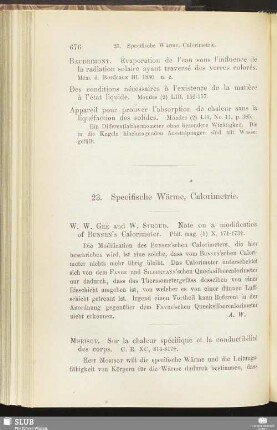 23. Specifische Wärme, Calorimetrie