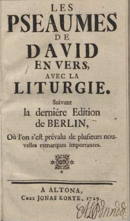 Les Pseaumes De David En Vers Avec La Liturgie