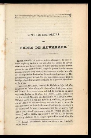 Noticias historicas de Pedro de Alvarado.