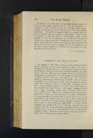 Rubber in the Malay States