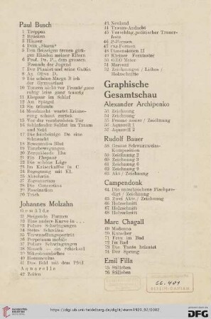Marc Chagall (Nr. 69-74)