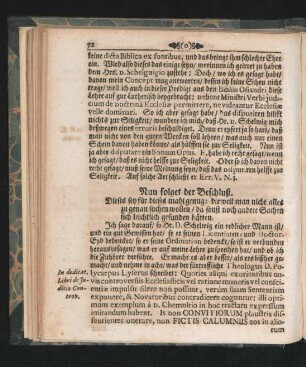 Nun folget der Beschluß.