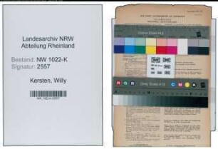 Entnazifizierung Willy Kersten , geb. 07.03.1907 (Elektriker)