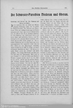 Die Schwester-Parochien Niederau und Oberau