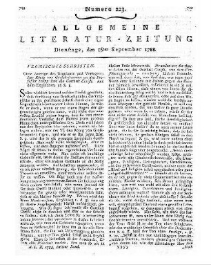 [Villaume, Peter]: Freimüthige Betrachtungen über das Edict vom 9 Julius 1788, die Religionsverfassung in den Preußischen Staaten betreffend. - Frankfurt ; Leipzig, 1788