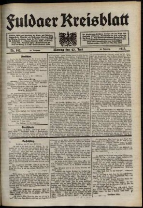 Ausgabe vom Montag, den 23. Juni 1913.