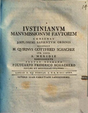 Iustinianum manumissionum fautorem