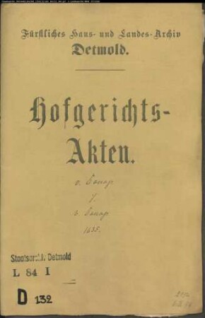von Donop, Hans Christian gegen Philipp von Donop - Schuldforderung