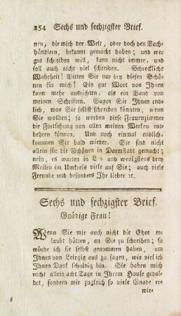 Sechs und sechzigster Brief.