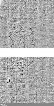 Lilienschild; Buchstaben IESV / Buchstaben LW = S.1/2+7/8