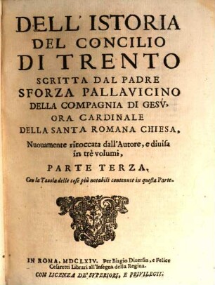 Istoria del Concilio di Trento, 3