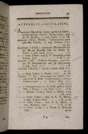 Autores Classici Lataini.