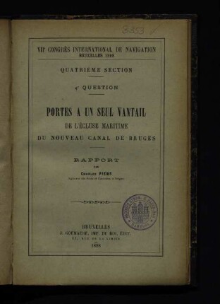 4,4,[2]: Portes a un seul vantail de l'écluse maritime du nouveau canal de Bruges