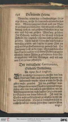 Der verrathene Germanicus
