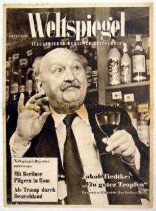 West-Berliner Wochenzeitschrift "Weltspiegel" u.a. über den Vatikan
