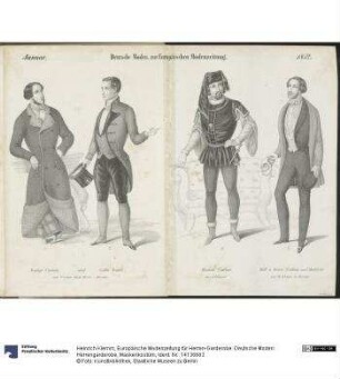 Europäische Modenzeitung für Herren-Garderobe: Deutsche Moden: Herrengarderobe, Maskenkostüm