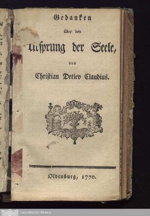 Gedanken über den Ursprung der Seele