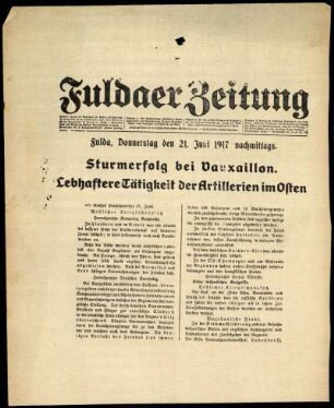 Ausgabe vom Donnerstag, den 21. Juni 1917.