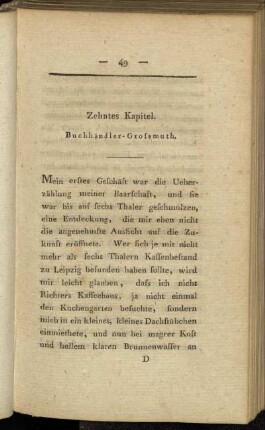 Zehntes Kapitel. Buchhändler-Grossmuth.