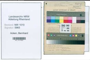Entnazifizierung Bernhard Van Acken , geb. 01.05.1889 (Druckereibesitzer)