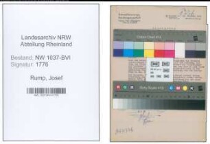 Entnazifizierung Josef Rump , geb. 13.07.1903 (Landwirt)