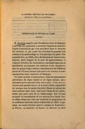 Météorologie et physique du Globe