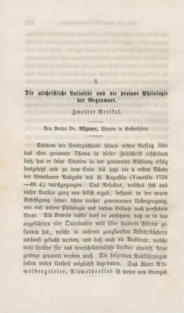 434-453 Die altchristliche Latinität und die profane Philologie der Gegenwart : zweiter Artikel